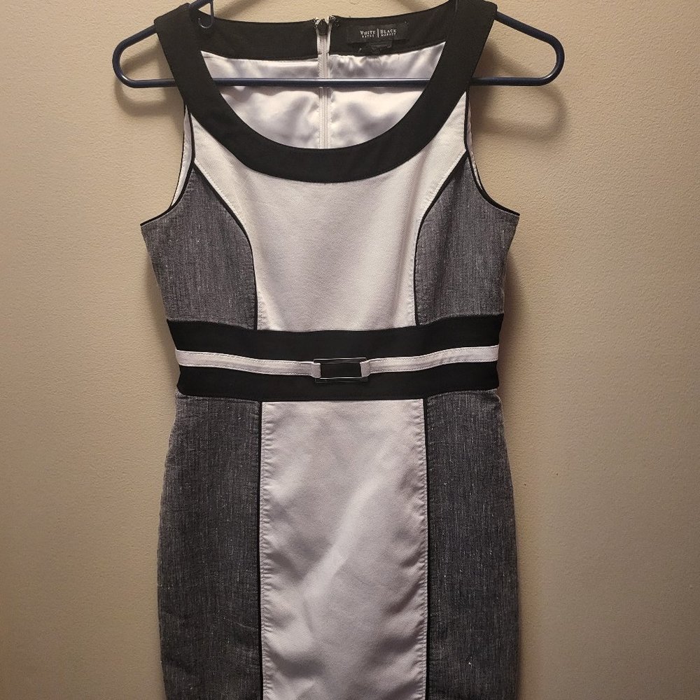 White House Black Market Black and White Dress